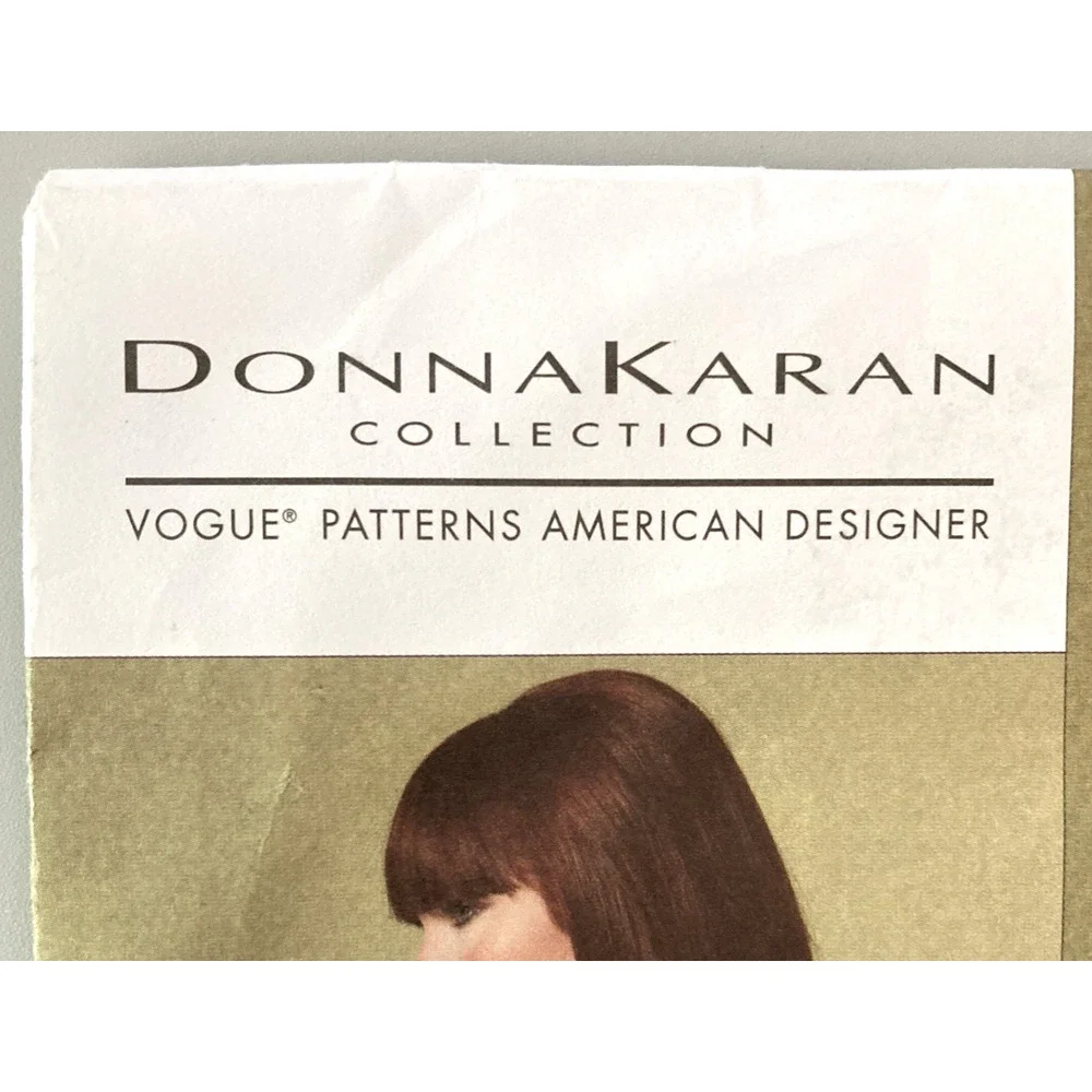 Vogue American Design Pattern 1175 Donna Karan Sleeveless V-neck Dress Sz 14-20